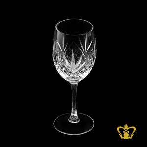 Elegant-Diamond-leaf-hand-Cut-Red-Wine-Crystal-glass-slim-stemmed-8-oz
