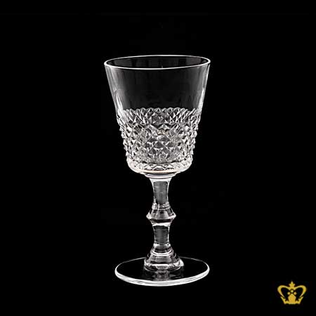 Beautiful-sherry-wine-glass-vintage-style-decorated-with-diamond-cuts-elegant-unique-shaped-stem