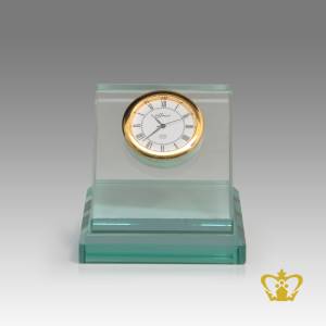 Personalized-crystal-plaque-with-clock-for-desktop-customized-with-your-name-designation-logo