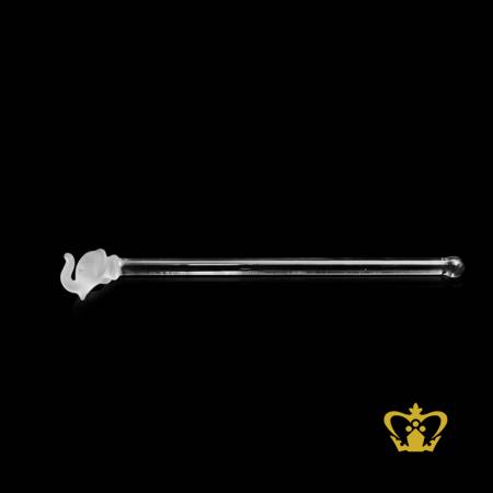Elegant-modish-crystal-stirrer-enhanced-with-elephant-head