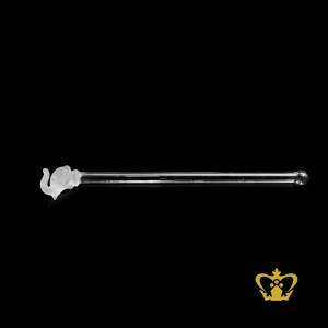 Elegant-modish-crystal-stirrer-enhanced-with-elephant-head