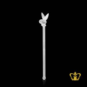 Elegant-modish-crystal-stirrer-enhanced-with-bunny-head