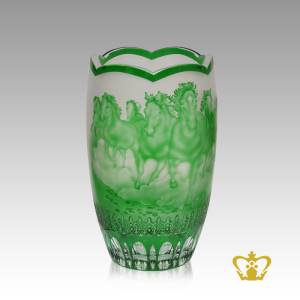 Personalized-Crystal-Vase-with-Horse