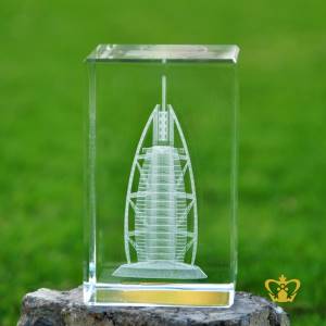 Burj-Al-Arab-3D-laser-crystal-engraved-Cube-Customized-image-Text-gift-tourist-60X60X100-MM