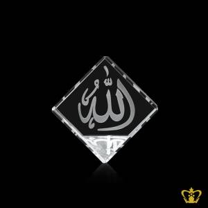 Three-Faced-Tilted-Crystal-Islamic-Occasions-Gift-Arabic-Word-Calligraphy-Allah-Muhammed-Rasul-Allah-and-the-Holy-Kaaba-Engraved-60X60X60-MM-Cube-Customized-Ramadan-Eid-Religious-Souvenir