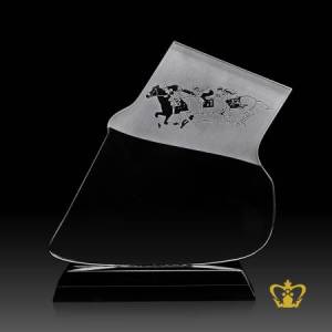 Personalized-Crystal-Horse-Hoof-Trophy-With-Black-Base-Customized-Logo-Text
