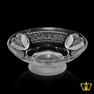 Crystal-Bowl-footed-Decorative-Star-Leaf-Hand-cut-designs-with-Arabic-Word-Calligraphy-La-ilahailla-Allah-Muhammed-rasul-Allah-Islamic-Gift-Ramadan-Eid-Souvenir-