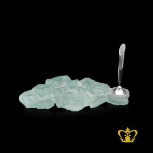 Personalized-crystal-pen-holder-for-desktop-customized-with-your-name-designation-logo