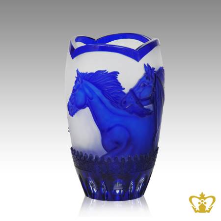 Personalized-Crystal-Vase-with-Horse