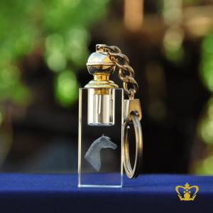 Horse-3D-Laser-Engraved-Perfume-Bottle-Crystal-Key-Chain-Gift-Customized-Logo-Text-