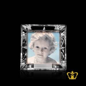 Personalized-crystal-photo-frame-handcrafted-with-diamond-leaf-cuts-for-desktop