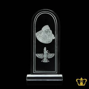 Crystal-Plaque-laser-engraved-Faravahar-Zoroaster-Zarathustra-Zoroastrianism-Mazdayasna-religious-souvenir-gift