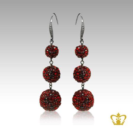 Dangling-red-crystal-earring-elegant-beautiful-gift-for-her