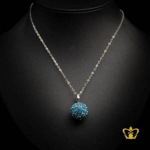 Silver-lovely-pendant-inlaid-with-blue-crystal-diamond-charming-gift-for-her