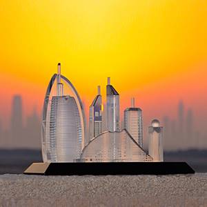 Skyline-of-Dubai-famous-landmark-crystal-replica-gift-tourist-souvenir