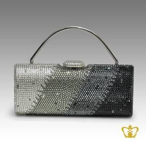 Ladies-purse-embellished-with-clear-black-and-gray-crystal-diamond-gorgeous-gift-for-her