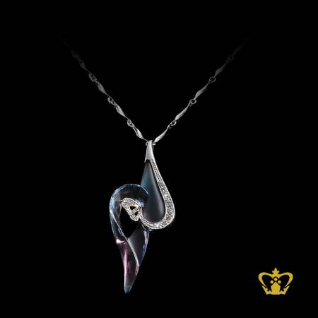 Silver-rhodium-plated-cherish-pendant-exquisite-jewelry-gift-for-her