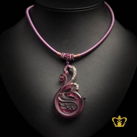 Purple-elegant-flying-phoenix-pendent-embellish-with-clear-crystal-stone-exquisite-jewelry-gift-for-her