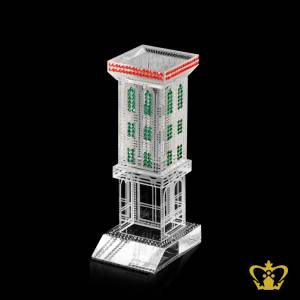 Wind-Tower-Barjeel-crystal-replica-decorated-with-red-and-Green-crystals-gift-for-tourist-Arabian-Islamic-crafts-model-souvenir