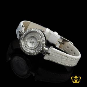 NBL-SL-ROUND-WATCH-W-LEATHER-CHAIN-
