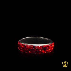 Shiny-round-silver-ring-embellish-with-red-crystal-diamond-elegant-beautiful-gift-for-her