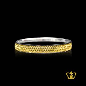 Silver-bangle-inlaid-with-clear-crystal-diamond