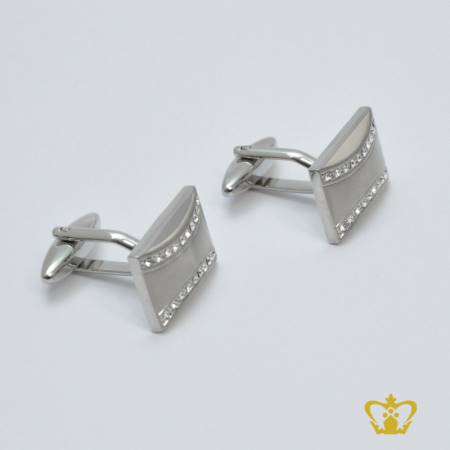 Metal-cufflink-embellished-with-crystal-diamond