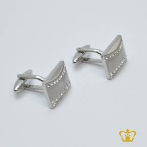 Metal-cufflink-embellished-with-crystal-diamond