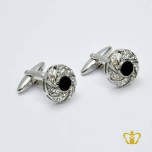 Metal-cufflink-embellished-with-crystal-diamond