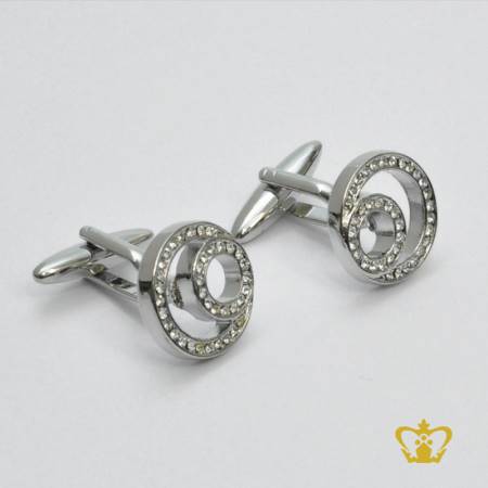 Metal-cufflink-embellished-with-crystal-diamond