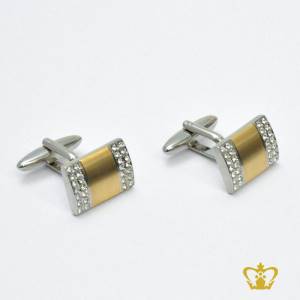 Metal-cufflink-embellished-with-crystal-diamond