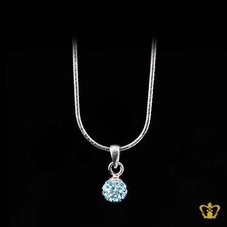 Delicate-sparkling-blue-round-crystal-pendant-exquisite-lovely-gift-for-her