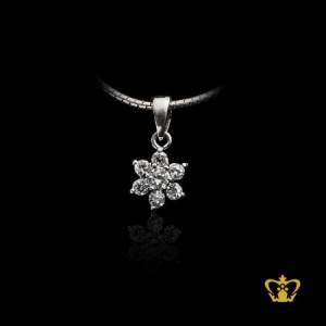 Bloom-crystal-flower-silver-pendant-elegant-lovely-gift-souvenir-for-her