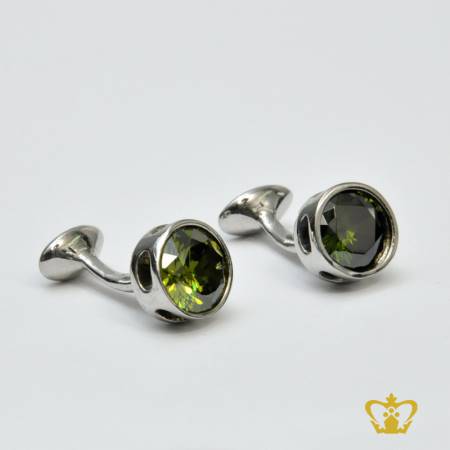 Metal-cufflink-embellished-with-crystal-diamond