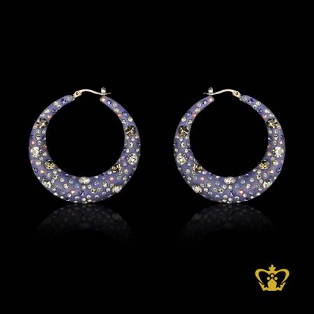 Glisten-round-white-earring-embellished-with-clear-crystal-diamonds-stylish-gift-for-her