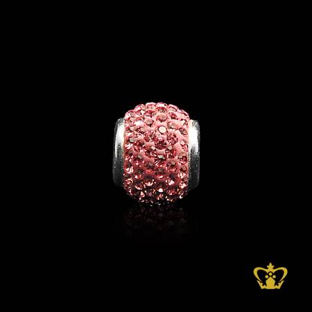 Crystal-pink-bead-large-hole-for-fit-charm-bracelet-perfect-gift-for-her