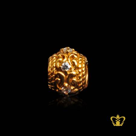 Golden-bead-large-hole-embellish-with-crystal-diamond-for-fit-charm-bracelet-perfect-gift-for-her