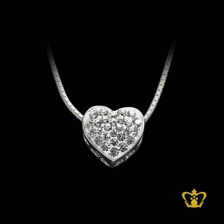 Heart-shape-Charm-loops-silver-bracelet-elegant-simple-for-her-gift-occasions-celebrations-birthday-valentines-day-anniversary