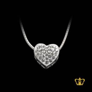 Heart-shape-Charm-loops-silver-bracelet-elegant-simple-for-her-gift-occasions-celebrations-birthday-valentines-day-anniversary