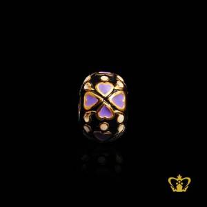 Purple-heart-design-bead-large-hole-for-fit-charm-bracelet-perfect-gift-for-her