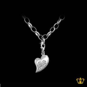 Heart-shape-Charm-loops-silver-bracelet-elegant-simple-for-her-gift-occasions-celebrations-birthday-valentines-day-anniversary