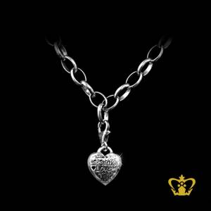 Heart-shape-Charm-loops-silver-bracelet-elegant-simple-for-her-gift-occasions-celebrations-birthday-valentines-day-anniversary