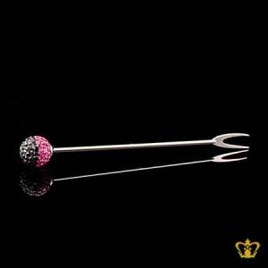 Fruit-fork-embellished-with-colorful-crystal-diamond