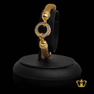 Gold-plated-bracelet-inlaid-with-clear-crystal-diamond-exquisite-jewelry-gift-for-her
