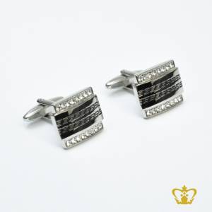 Metal-cufflink-embellished-with-crystal-diamond