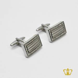 Metal-cufflink-embellished-with-crystal-diamond
