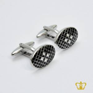 Metal-cufflink-embellished-with-crystal-diamond