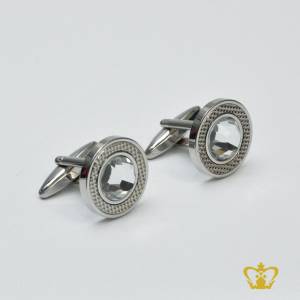Metal-cufflink-embellished-with-crystal-diamond