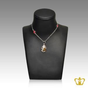 Drop-shape-bracelet-red-and-silver-embellish-clear-crystal-diamond-exquisite-jewelry-gift-for-her