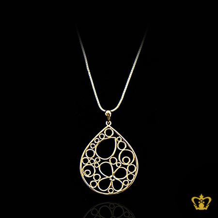 Pink-gold-plated-gorgeous-drop-pendant-lovely-gift-for-her